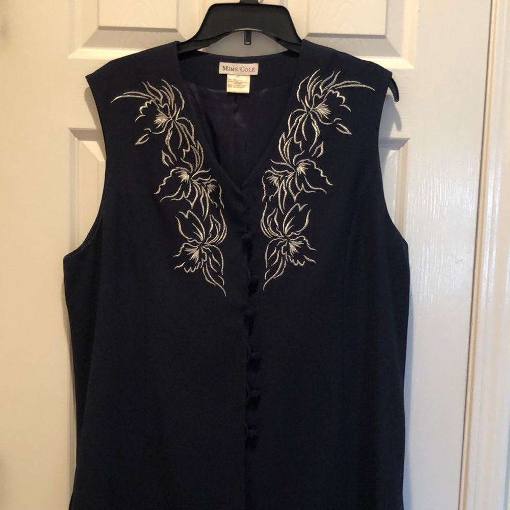 Navy and silver vest top- see notes